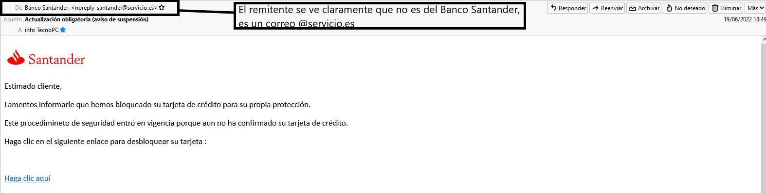 Phising Banco Santander